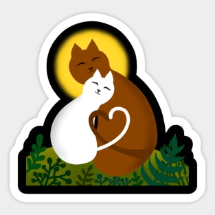 Cat love couple Sticker